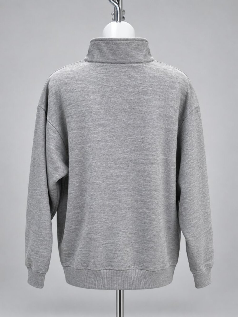 Alo Yoga Accolade Heather Gray 1/4 Zip Pullover Sweatshirt Silver Logo - Picture 3 of 3